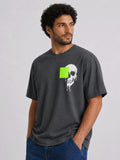 Relaxed Fit Printed Brown T-Shirts