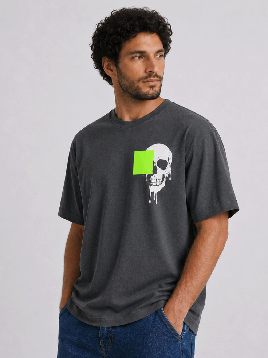 Relaxed Fit Printed Brown T-Shirts