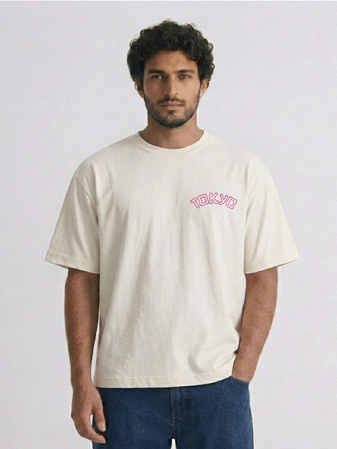 Relaxed Fit Printed Brown Tshirt
