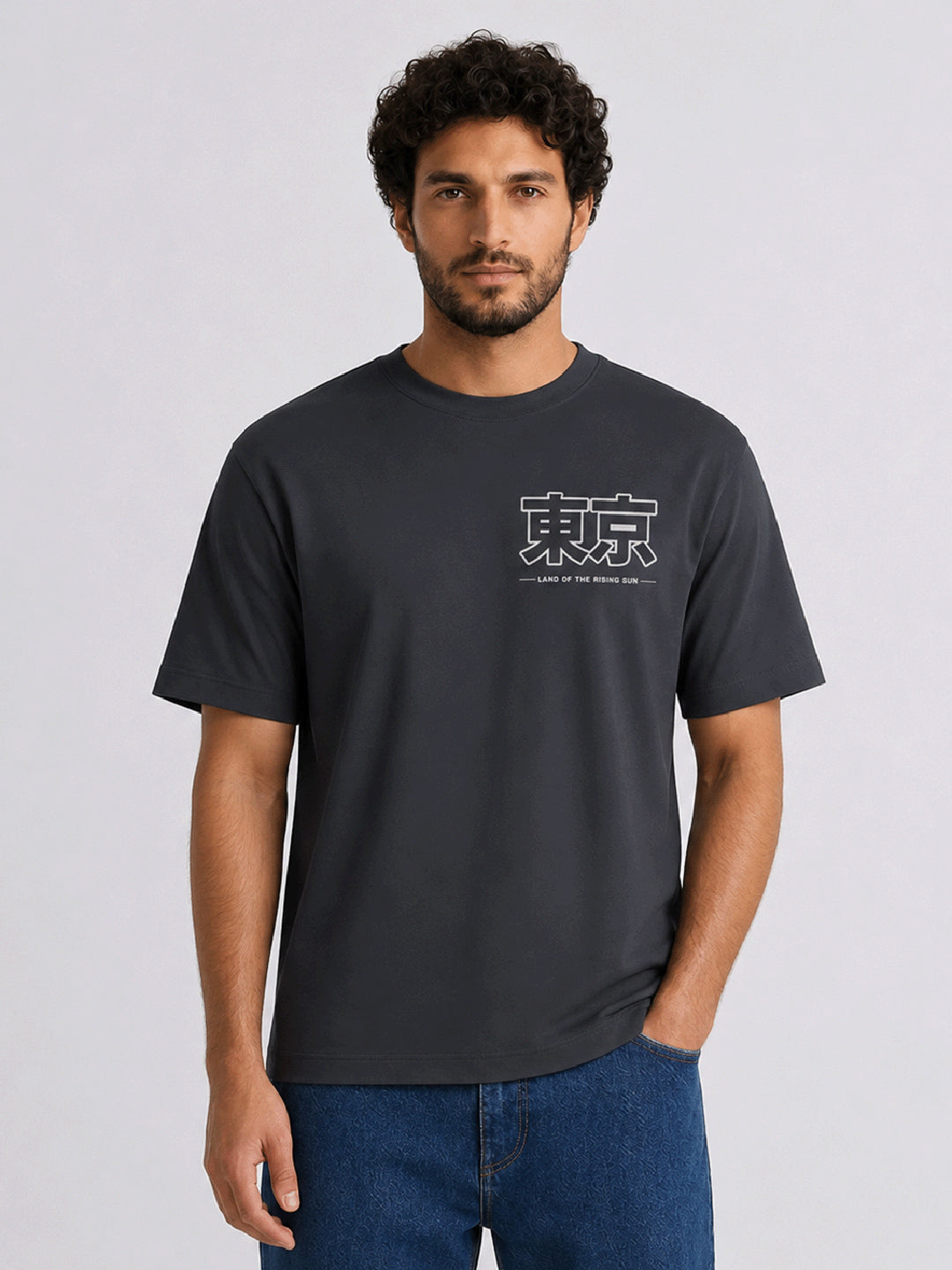 Relaxed Fit Printed Brown T-Shirts