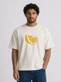 Relaxed Fit Printed Brown Tshirt