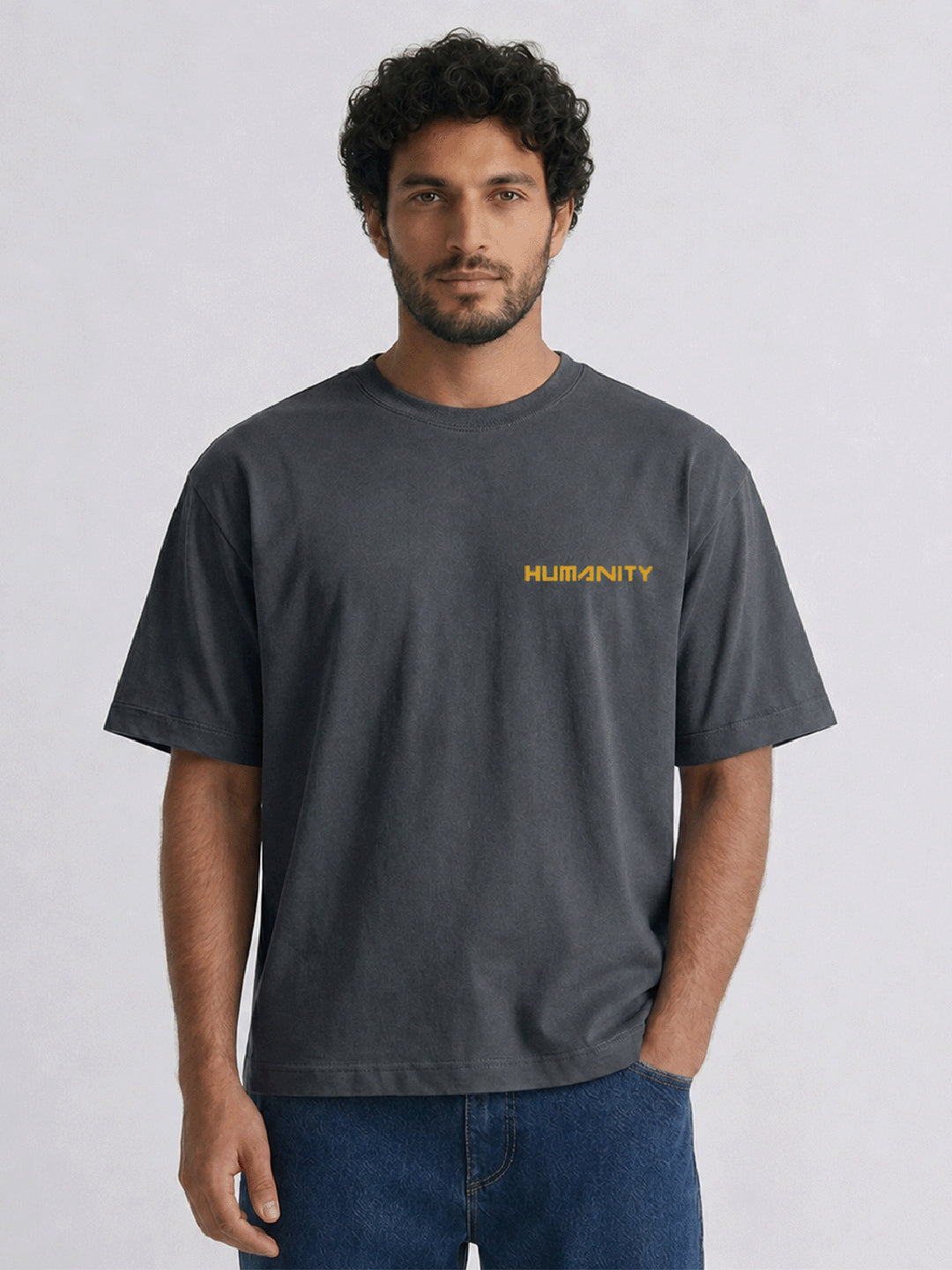 Relaxed Fit Printed Brown T-Shirts