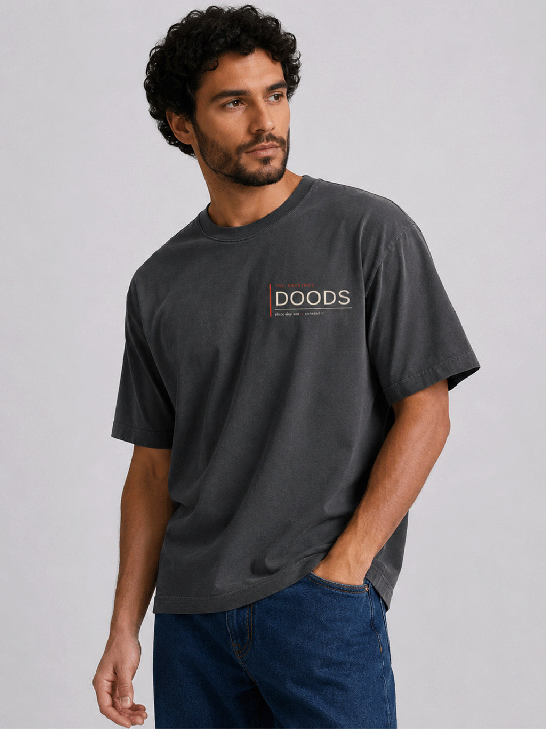 Relaxed Fit Printed Brown T-Shirts