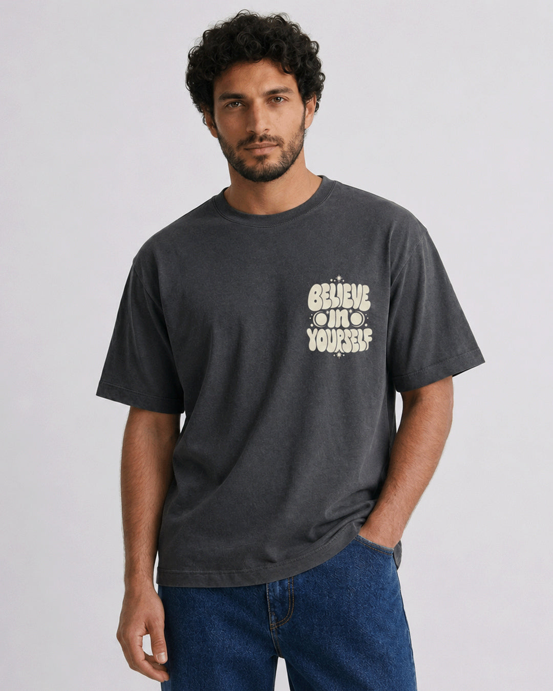 Relaxed Fit Printed Brown T-Shirts