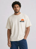 Relaxed Fit Printed Brown Tshirt