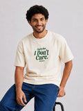 Relaxed Fit Printed Brown Tshirt