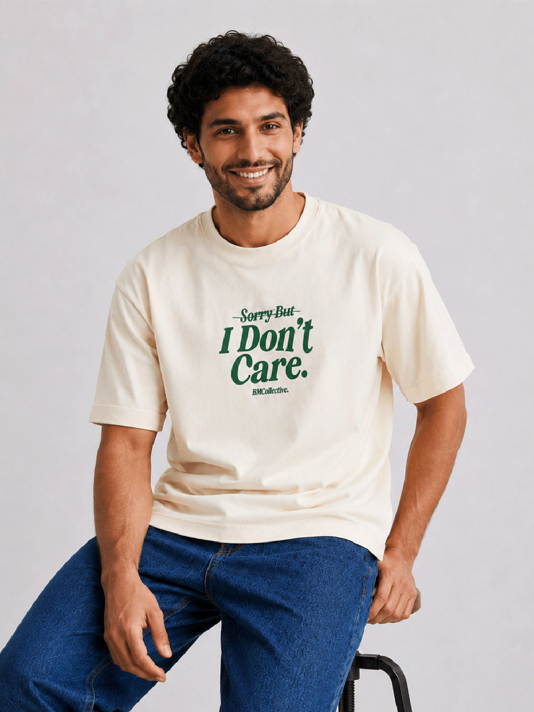 Relaxed Fit Printed Brown Tshirt