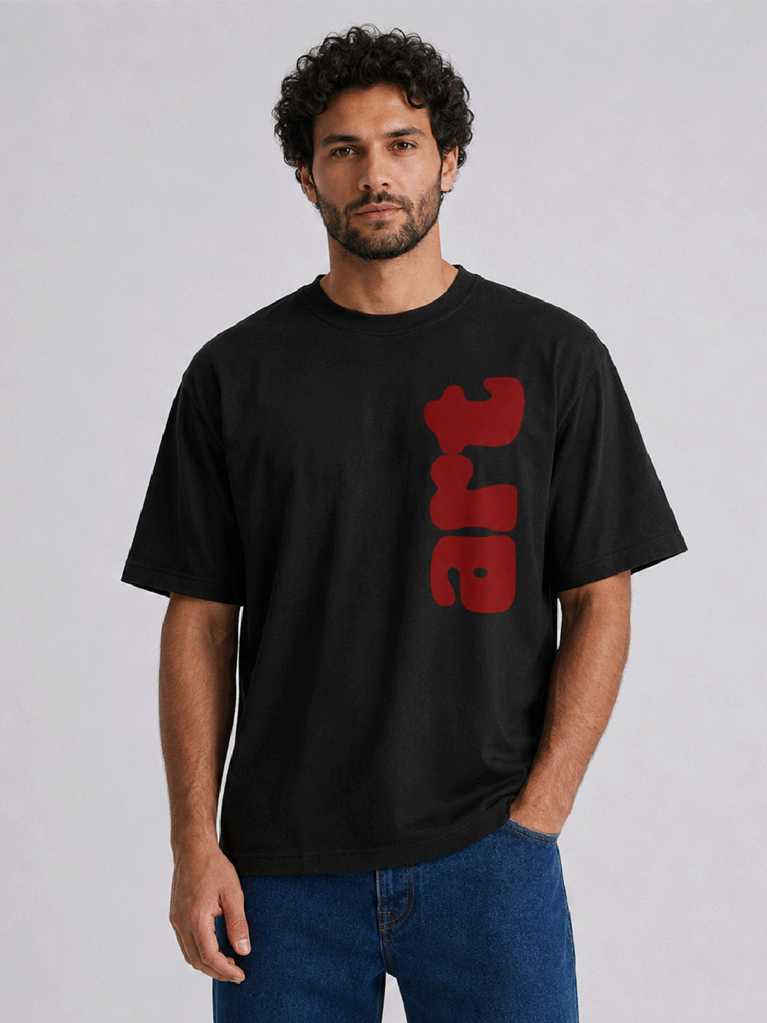 Relaxed Fit Printed Brown T-Shirts