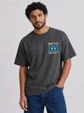 Relaxed Fit Printed Brown T-Shirts