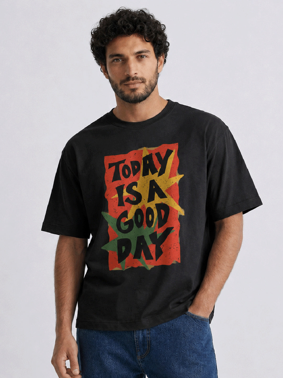 Relaxed Fit Printed Brown T-Shirts