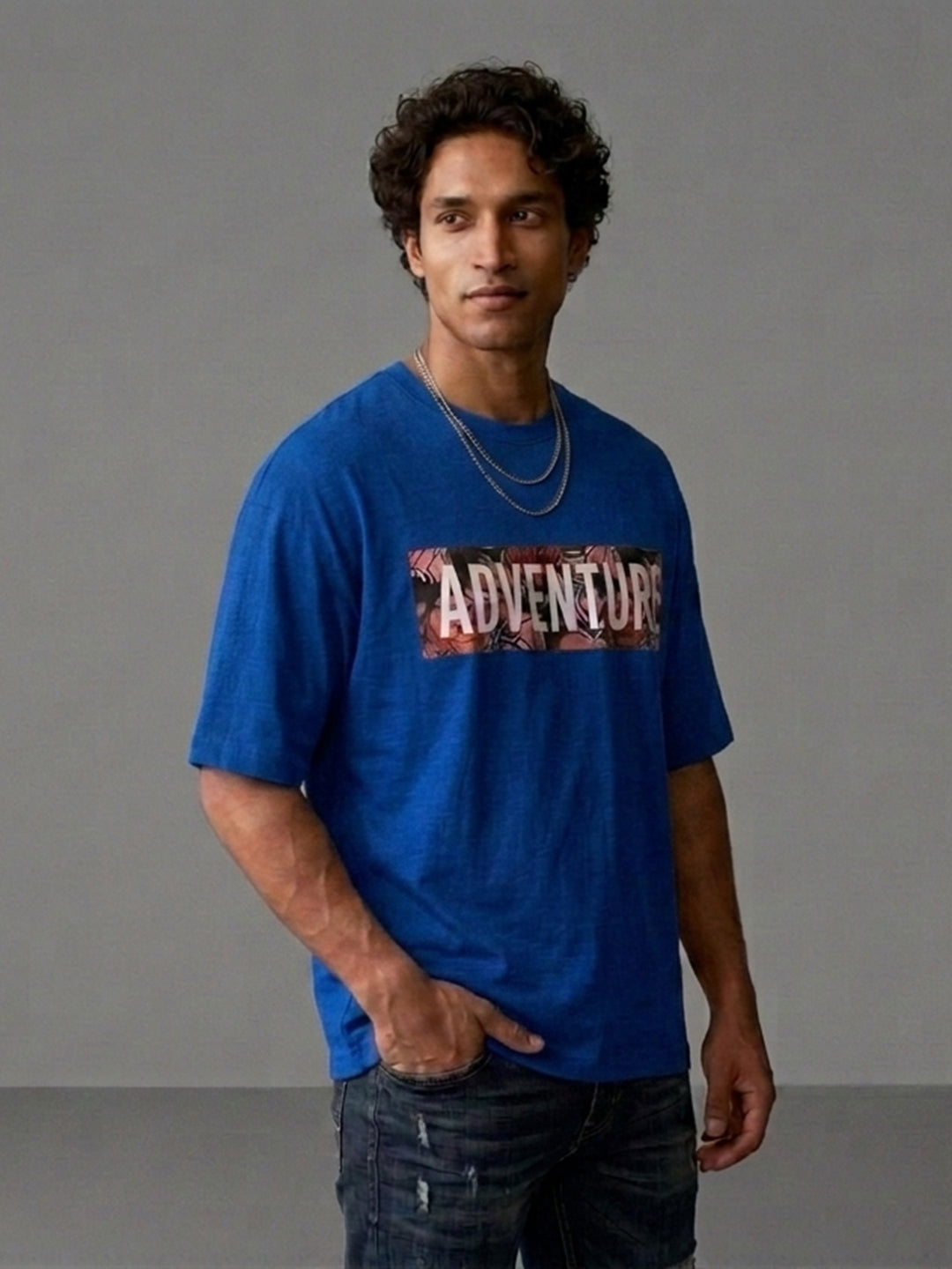 Relaxed Fit Printed Brown T-Shirts