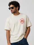 Relaxed Fit Printed Brown Tshirt
