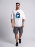 Relaxed Fit Printed Brown Tshirt