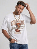 Relaxed Fit Printed Brown Tshirt