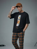 Relaxed Fit Printed Brown T-Shirts