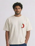 Relaxed Fit Printed Brown Tshirt