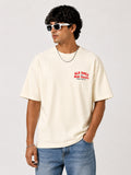 Relaxed Fit Printed Brown Tshirt