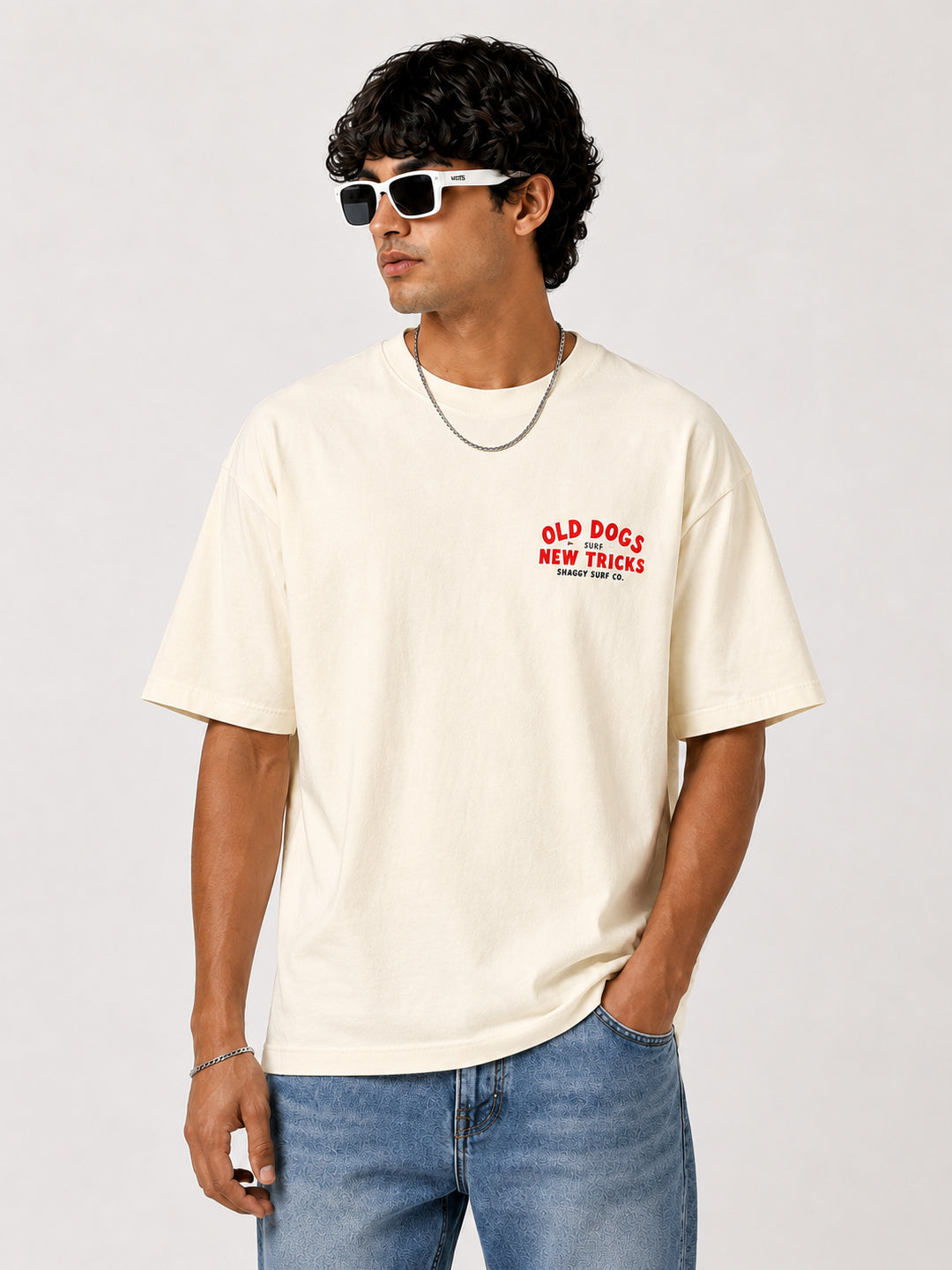 Relaxed Fit Printed Brown Tshirt