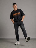 Relaxed Fit Printed Brown T-Shirts