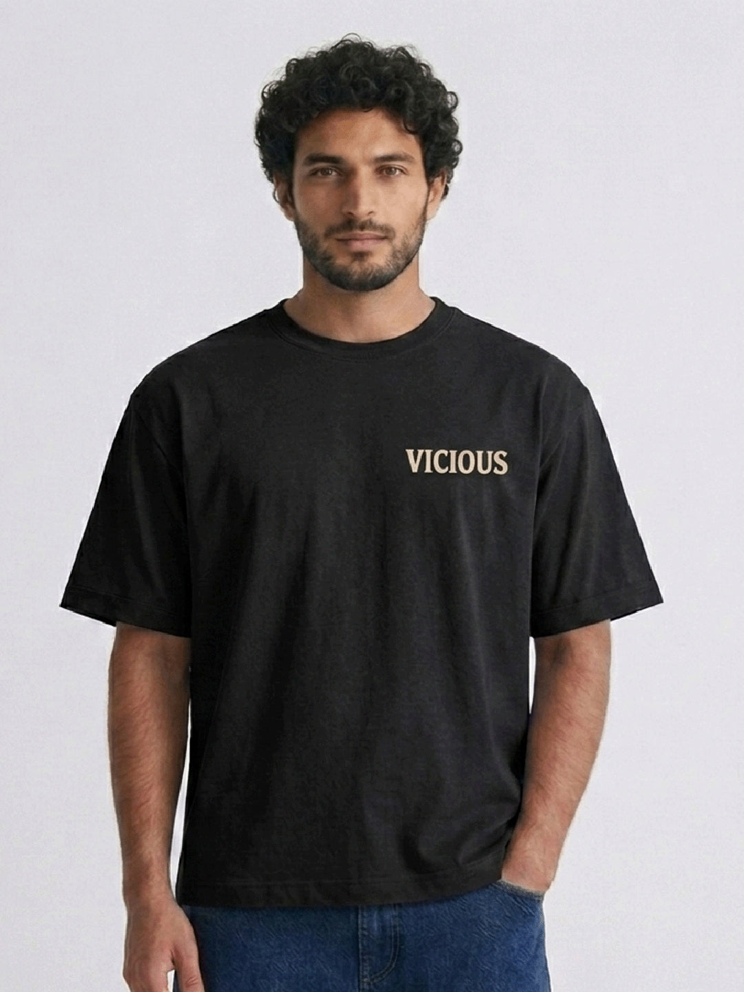 Relaxed Fit Printed Brown T-Shirts